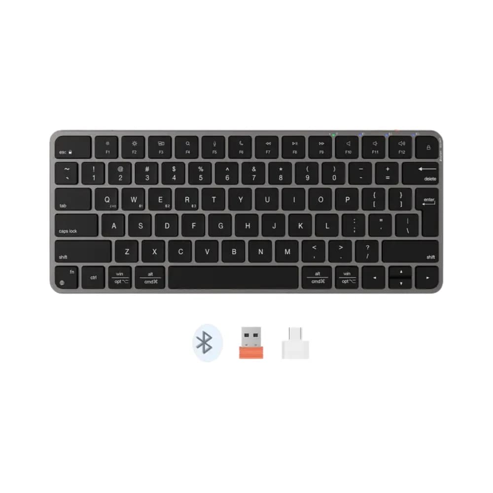 Meetion -K210GB- 2.4G+Bluetooth Keyboard GREY BLACK US