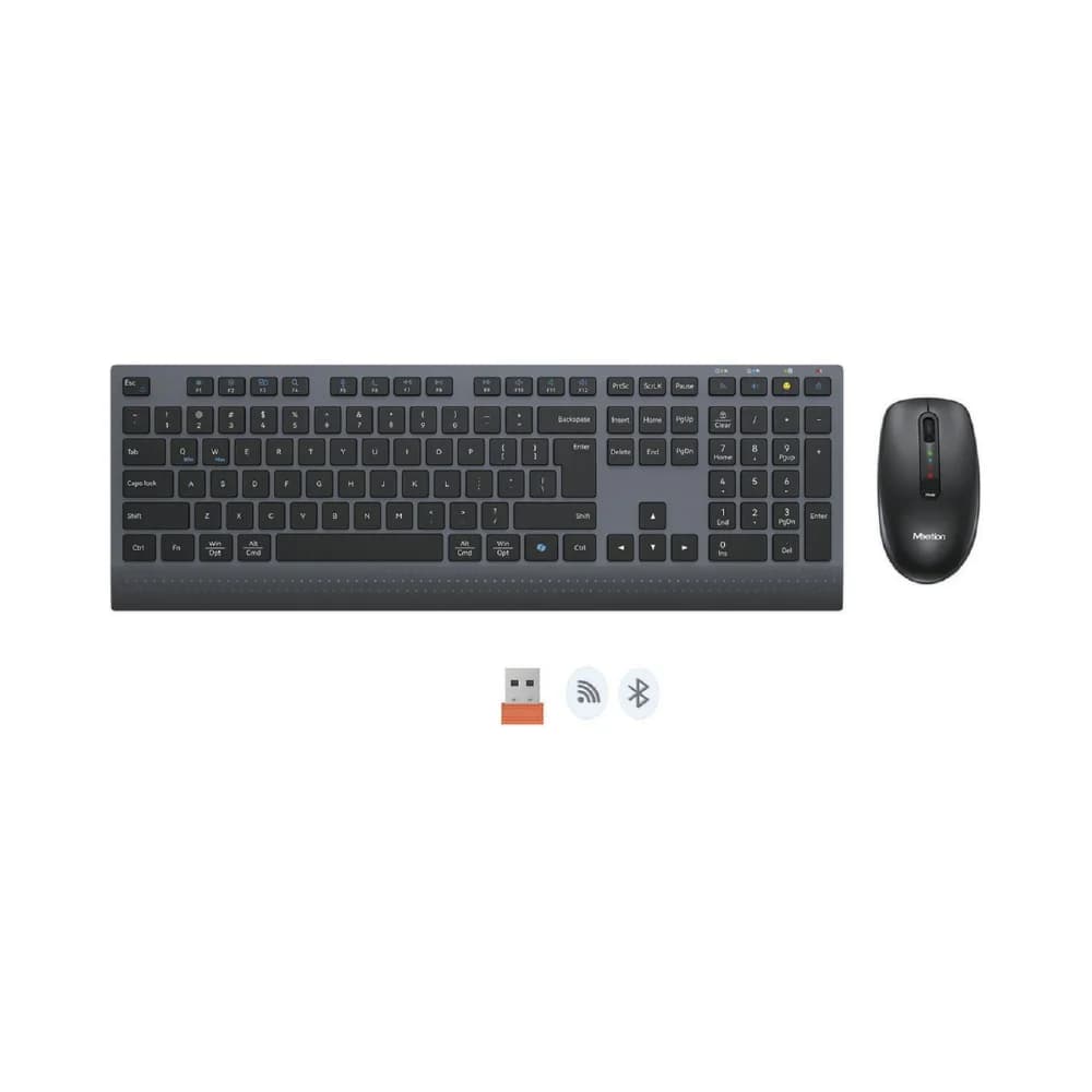 Meetion -C2000- 2.4G+Bluetooth 2-in-1 office combo(keyboard+mouse) Black US