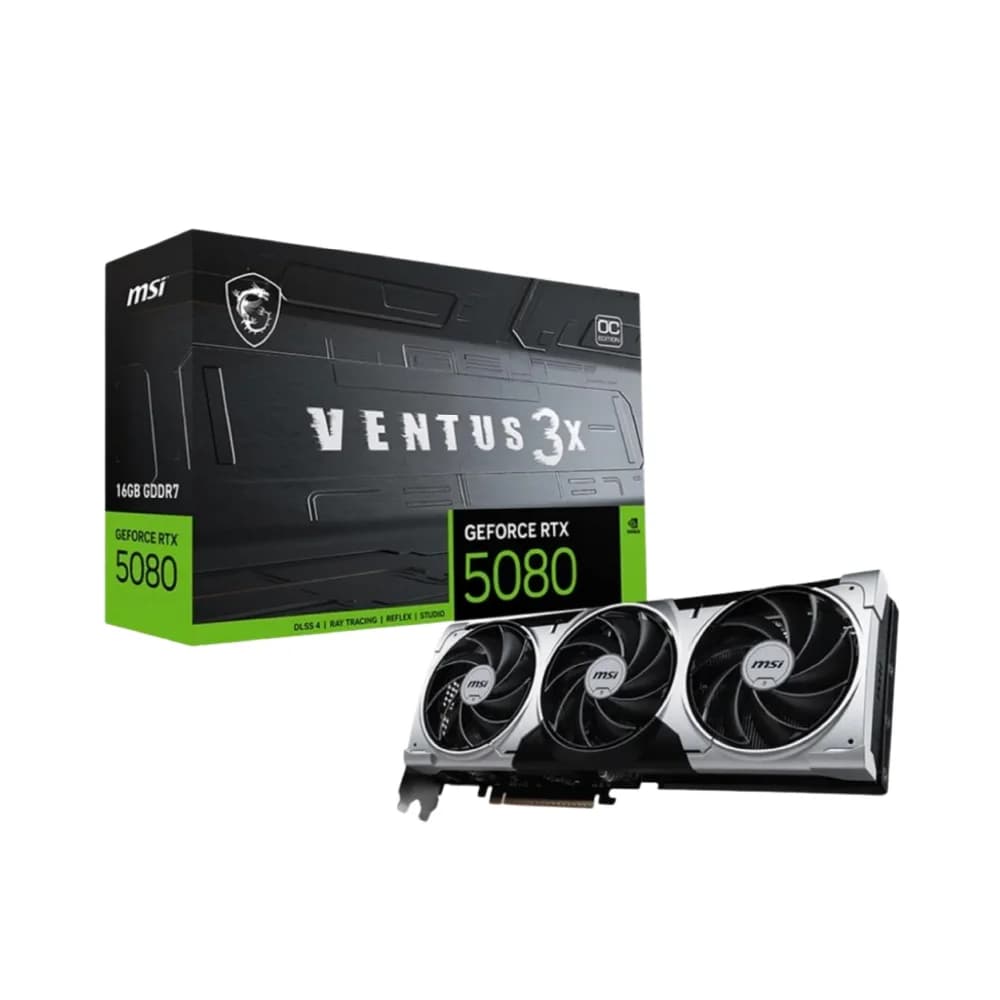 KARTE GRAFIKE – MSI GRAPHICS CARD VENTUS X3 OC PCI-E 5.0 GEFORCE RTX 5080 16G GDDR7