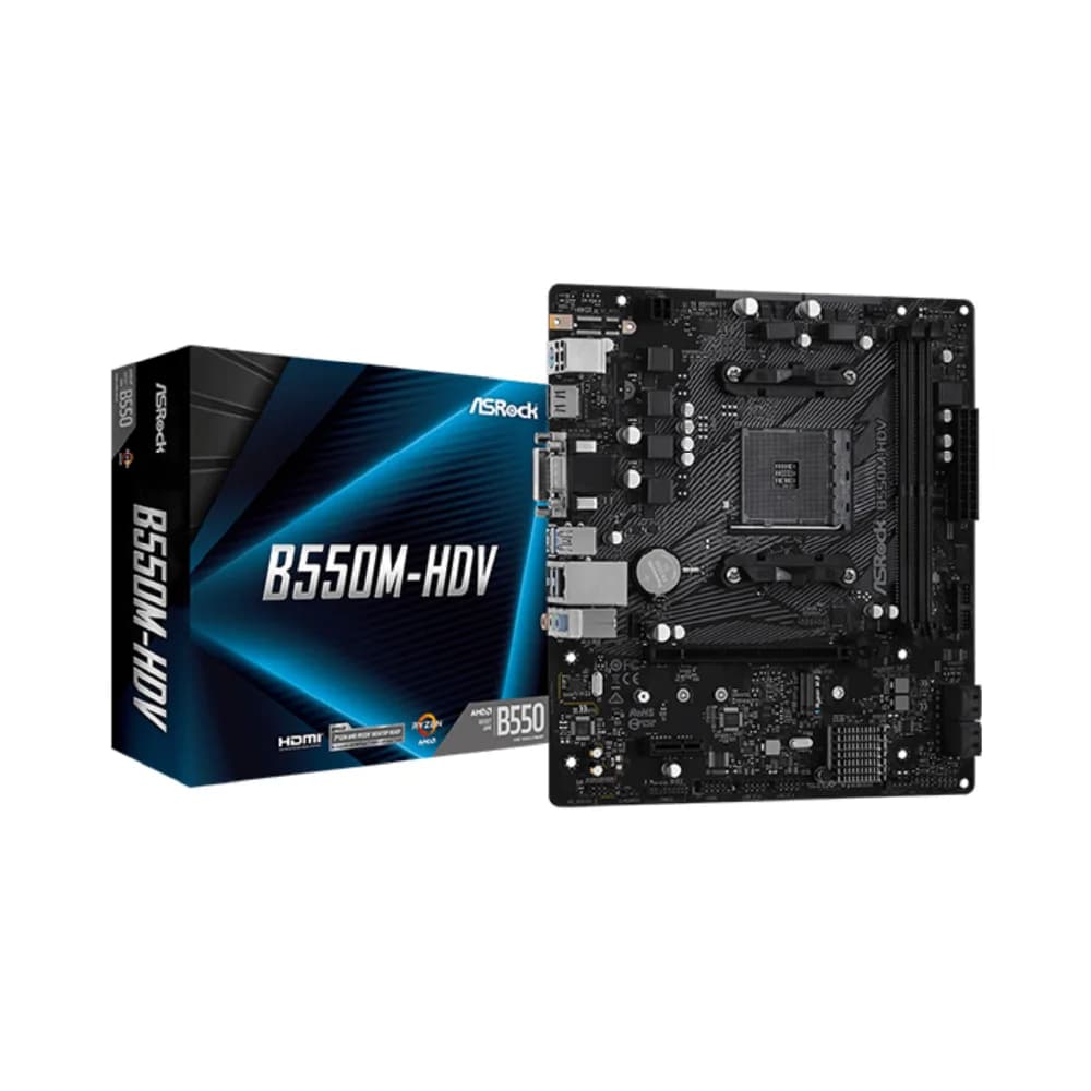 ASRock MOTHERBOARD AM4 Micro-ATX – B550M-HDV